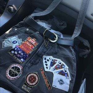 Casino themed denim jean bag